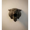 Ayı Tasarım Siyah 3D Duvar Heykeli