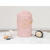 Baby Kullanımı Kolay Desenli Taşınabilir Torbalı Yuvarlak Sepet(pembe) Çamaşır Sepeti 04270