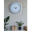 Beyaz 40 Cm Metal 24 Saat Göstergeli Özel Tasarım Duvar Saati