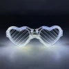 Beyaz Led Işıklı Kalp Gözlük – 3 Modlu