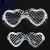 Beyaz LED Işıklı Kalp Gözlük – 3 Modlu