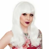 Beyaz Renk Kahküllü Dalgalı Uzun Parti Peruğu (K95)