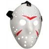 Beyaz Renk Kırmızı Çizgili Tam Yüz Hokey Jason Maskesi Hannibal Maskesi (K95)