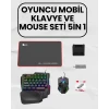 Bluetooth 5.3 Bağlantılı Mobil Oyun Dönüştürücü Set – Klavye + Mouse + Adaptör