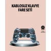 Bluetooth Kablosuz PS4 Gamepad Çift Motorlu Siyah Controller