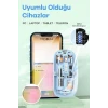 Bluetooth USB Çift Modlu Sessiz Mouse, Şeffaf Mıknatıslı Kapaklı, TypeC Şarjlı, DPI Ayarlı, Kablosuz 10m Çekim Mesafeli, Masaüstü Kısayol Tuşlu, Taşınabilir Şarjlı Mouse Siyah