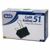 Çelik Kıskaç 51mm 12 Parça  Omega Kollu Cilt Kıskaçı