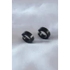 ietaks™ Çelik Siyah Renk Sıkıştırmalı Erkek Küpe