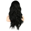 Dalgalı Perçemli Fiber Sentetik Orta Boy Peruk - Siyah