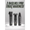 Dijital Göstergeli 3 Başlıklı Tıraş Makinesi Islak Kuru Lazer Öncesi Günlük