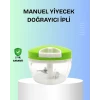 El Tipi Yiyecek Kıyıcı Üç Bıçaklı Pratik Doğrayıcı