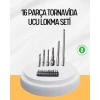 Ergonomik 16 Parça Bits Tornavida Uç ve Adaptör Seti