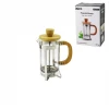 French Press Metal Kafes - Bambu Sap Bambu Kapak 350ml Cam Bitki Süzgeçi
