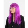 Fuşya Renk Düz Kesim Uzun Parti Peruğu Takma Saç (K95)