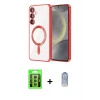 Galaxy S23 Kılıf Nova Işık Özel Seri - Siyah Joko Magic 5D Cam + Raze Metal Kamera Lens - YL