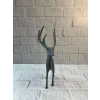 Geyik Figürü Gri Modern Salon ve Raf Dekoru