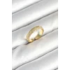 Gold Renk Şerit Zirkon Taşlı Kadın Yüzük