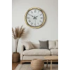 Gold Şık 40 Cm Metal Roma Rakamlı Duvar Saati