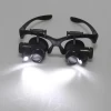 Gözlük Modeli 10x 15x 20x 25x Lens,2led ışıklı,büyüteç