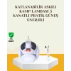 Güneş Paneliyle Şarj Olan Katlanabilir LED Çadır Lambası – 5 Kademeli Aydınlatma
