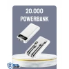 Hızlı Şarj Destekli 20.000mAh Powerbank USB Type-C Lightning LCD
