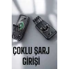 Hızlı Şarj Dijital Göstergeli Powerbankli Çoklu Şarj Özelliği