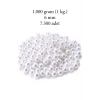 İEG® 1.000 gram (1 kg.) 6mm Beyaz Renk Plastik İnci Boncuk Çanta ve Takı Yapım Boncuğu (~7.500 adet)