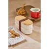 ieg™ 1000ml Ahşap Kapaklı Lunch Box 2li Set Diyet Beslenme Kutusu Bambu Saklama Kabı