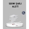 ieg™ 120W Süper Hızlı Şarj Adaptörü – Type-C Kablo Dahil, Yüksek Voltaj Korumalı