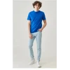 ieg™      24/1 Düz A Kalite Oversize T-shirt - Mavi -