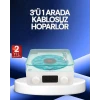 ieg™ 3-1 Kablosuz Bluetooth Hoparlör – Gece Lambalı, Saatli, Retro Tasarım