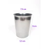 ieg™ 3 Adet Paslanmaz Çelik Krom Bardak 9 x 7,5 x 5,5cm