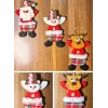 ieg ™ 3 Adet Yılbaşı Çam Ağacı Süsü Peluş Tekstil Örme Orta Boy 17 cm x 11 cm