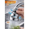ieg™ 3 Modlu 360 Derece Döner Krom Musluk Başlığı Su Tasarruflu Mutfak Çeşme Evye ve Lavabo Batarya Ucu
