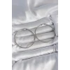 ieg™ 316 Çelik Gümüş Renk 53 mm Halka Model Kadın Küpe