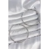 ieg™ 316 Çelik Gümüş Renk 63 mm Halka Model Kadın Küpe