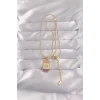 ieg™ 316L Çelik Gold Renk Karışık Mineli Ay Figür Tarot Kolye