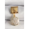 ieg™ 316L Çelik Gold Renk Sallantı Zirkon Taşlı Yonca Model Nomination Charm