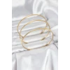 ieg™ 316L Çelik Gold Renk Simli Model Ajda 65 mm Kadın Bileklik
