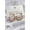 ieg™ 316L Çelik Gold Renk Topçuk Halka Model Kadın Küpe