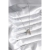ieg™ 316L Çelik Gümüş Renk Bubble A Harf Model Kadın Kolye - TJ-BKO8308