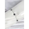 ieg™ 316L Çelik Gümüş Renk Siyah Baby Boy Yonca Bileklik