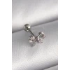ieg™ 316L Çelik Gümüş Renk Zirkon Taşlı Kurdele Tragus Piercing