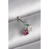 ieg™ 316L Çelik Gümüş Renk Zirkon Taşlı Tragus Piercing