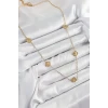 ieg™ 316L Çelik Yonca Model Gold Renk Kadın Kolye