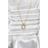 ieg™ 316L Çelik Zincir Gold Renk Model Kadın Kolye