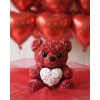 ieg™ 3D Baskı Kalpli Ayıcık 10cm Romantik Masaüstü Dekor