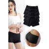 ieg™ 4 Adet Kadın Dikişsiz Görünmez İz Yapmaz Mini Şort Boxer Siyah