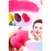 ieg ™ 4lü Profesyonel Yüz Make-up Makyaj Sürgeri Armut Şeklinde Tatlı Islak Kuru Kullanım