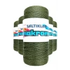 İEG 5 Adet Polyester Makrome İpi 2860 Haki Yeşil 100 gr
